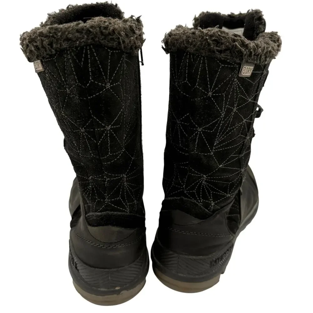 Merrell Women's Silverspun Lace Up Waterproof Winter Boots Size 9.5